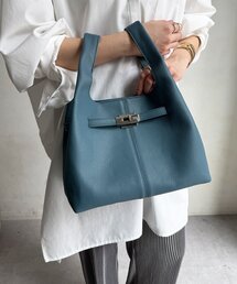 【WEB限定】ヒネリ金具付キューブ型手提げ