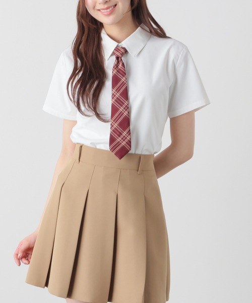 Honeys（ハニーズ）の「ネクタイ付シャツ（シャツ/ブラウス・レディース・ブルー系その他3/ホワイト/ブルー・L/M/S）」の2枚目の写真