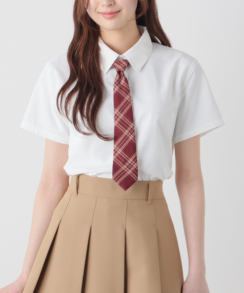 Honeys（ハニーズ）の「ネクタイ付シャツ（シャツ/ブラウス・レディース・ブルー系その他3/ホワイト/ブルー・L/M/S）」の6枚目の写真