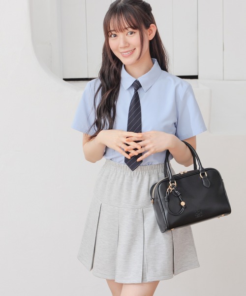 Honeys（ハニーズ）の「ネクタイ付シャツ（シャツ/ブラウス・レディース・ブルー系その他3/ホワイト/ブルー・L/M/S）」の9枚目の写真