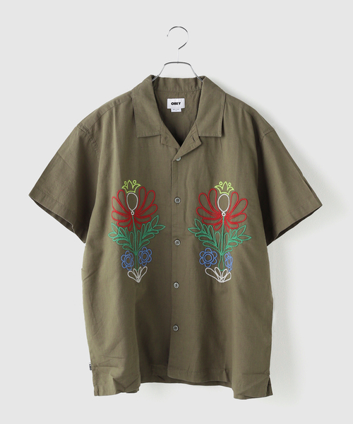 OBEY(オベイ)の「OBEY / オベイ PERRY WOVEN(シャツ/ブラウス・メンズ・ブラウン/ホワイト・LARGE/MEDIUM)」の1枚目の写真