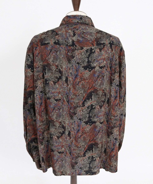 CAMBIO(カンビオ)の「ms6532-Vintage Wash Long Sleeve Shirts 総柄シャツ(PF-262-001)(シャツ/ブラウス・メンズ・ブラック/ワイン・L/M)」の14枚目の写真