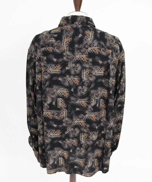 CAMBIO(カンビオ)の「ms6532-Vintage Wash Long Sleeve Shirts 総柄シャツ(PF-262-001)(シャツ/ブラウス・メンズ・ブラック/ワイン・L/M)」の17枚目の写真