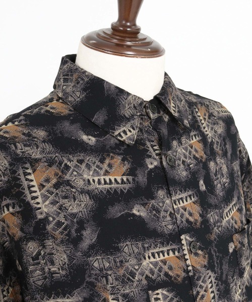 CAMBIO(カンビオ)の「ms6532-Vintage Wash Long Sleeve Shirts 総柄シャツ(PF-262-001)(シャツ/ブラウス・メンズ・ブラック/ワイン・L/M)」の19枚目の写真