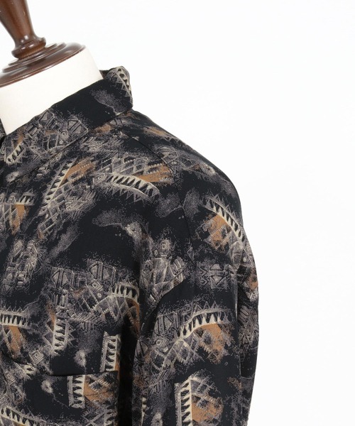CAMBIO(カンビオ)の「ms6532-Vintage Wash Long Sleeve Shirts 総柄シャツ(PF-262-001)(シャツ/ブラウス・メンズ・ブラック/ワイン・L/M)」の20枚目の写真