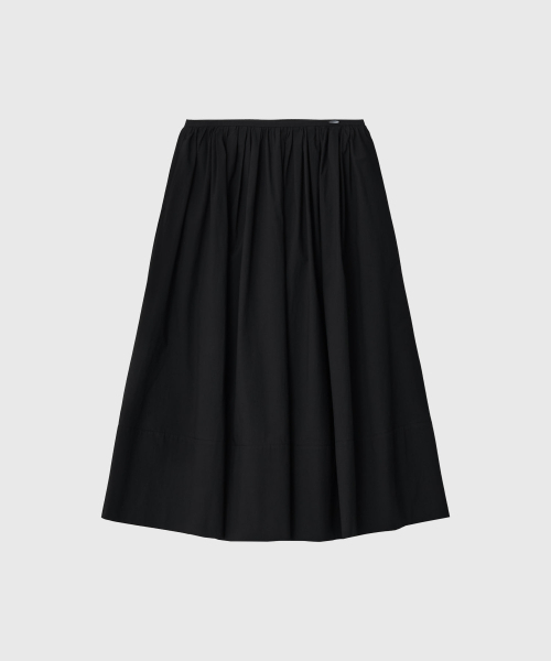 LOOKAST(ルックキャスト)の「リーズコットンプレアロングスカート / LISE COTTON FLARE LONG SKIRT_2colors(スカート・レディース・ブラック/ホワイト・SMALL/MEDIUM)」の4枚目の写真