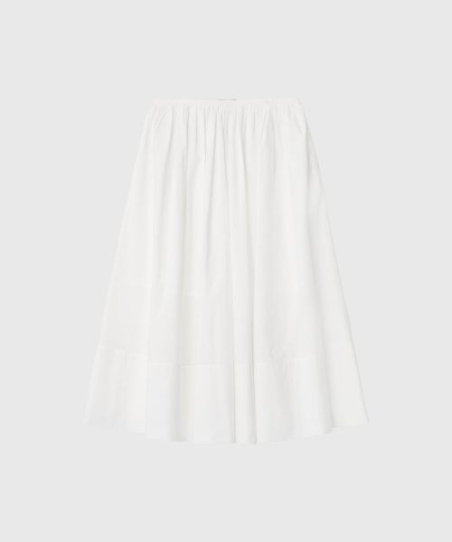 LOOKAST(ルックキャスト)の「リーズコットンプレアロングスカート / LISE COTTON FLARE LONG SKIRT_2colors(スカート・レディース・ブラック/ホワイト・SMALL/MEDIUM)」の5枚目の写真