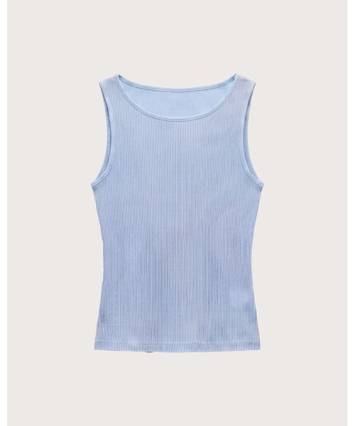kiehtova(キエトヴァ)の「【kiehtova】SOFT PLEATS SHEER TANK/ソフトプリーツシアータンク(タンクトップ・レディース・ブラック/ライトブルー/スモークピンク/ライトピンク・FREE)」の12枚目の写真