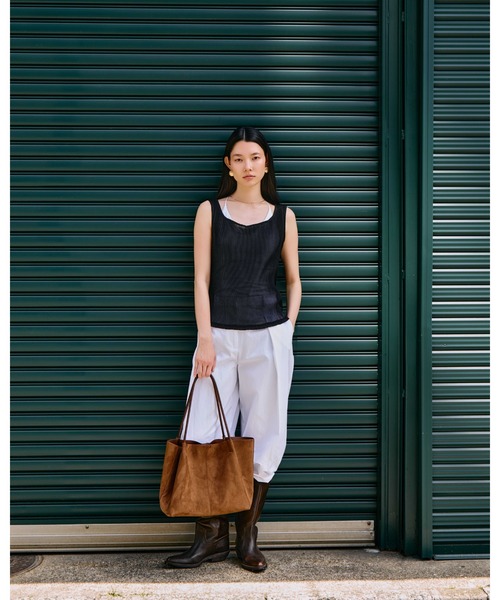 kiehtova(キエトヴァ)の「【kiehtova】SOFT PLEATS SHEER TANK/ソフトプリーツシアータンク(タンクトップ・レディース・ブラック/ライトブルー/スモークピンク/ライトピンク・FREE)」の7枚目の写真