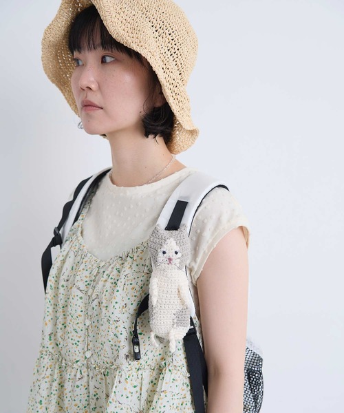 l'atelier du savon(アトリエドサボン)の「ぬいぐるみみたいなネコバッグ(トートバッグ・レディース・グレー/グリーン/ブラック/サックスブルー・FREE)」の12枚目の写真