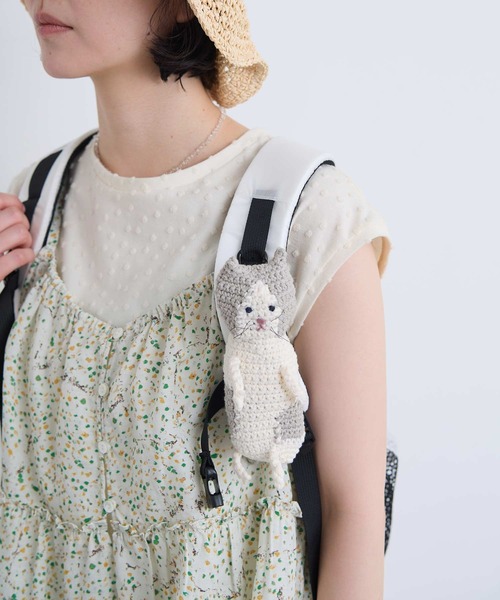 l'atelier du savon(アトリエドサボン)の「ぬいぐるみみたいなネコバッグ(トートバッグ・レディース・グレー/グリーン/ブラック/サックスブルー・FREE)」の13枚目の写真