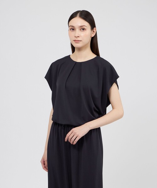 EPOCA(エポカ)の「ドライジャージー デザインカットソー(Tシャツ/カットソー・レディース・ブラウン系その他2/ネイビー・40)」の1枚目の写真