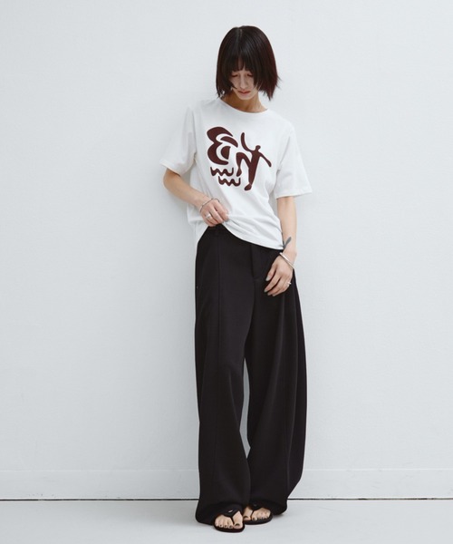 ANF.MUU(アンフムー)の「アートフロッキープリントT(Tシャツ/カットソー・レディース・ピンク/ホワイト/ブルー・FREE)」の15枚目の写真