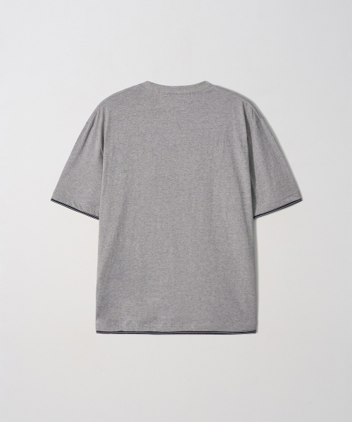 GARMENTS FAB(ガーメンツファブ)の「Hi Stripe Layered Tee (MELANGE GRAY)(Tシャツ/カットソー・レディース・その他・MEDIUM/LARGE)」の2枚目の写真