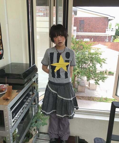 GARMENTS FAB(ガーメンツファブ)の「Hi Stripe Layered Tee (MELANGE GRAY)(Tシャツ/カットソー・レディース・その他・MEDIUM/LARGE)」の7枚目の写真