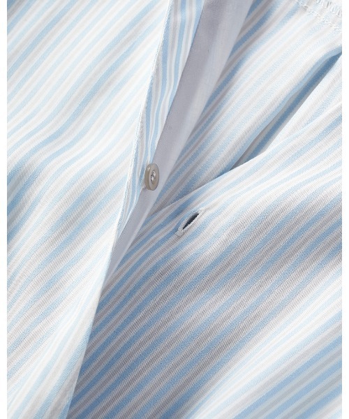 DoCLASSE（ ドゥクラッセ）の「ソフトクロス・カシュクールシャツワンピース（ワンピース・レディース・ベージュ/ブルー・11/9）」の11枚目の写真