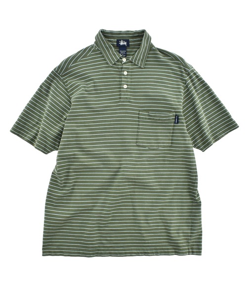STUSSY(ステューシー)の「【USED】90’s Old Stussy ポロシャツ(シャツ/ブラウス・メンズ・オリーブ・MEDIUM)」の1枚目の写真