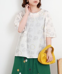 EMAGO 花ドット刺繍ブラウス