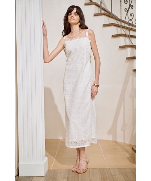 Estella.K（エステラケー）の「Joanna Lace Dress サークルパターンレースドレス（ワンピース・レディース・ホワイト/ブラック/ピンク・FREE）」の2枚目の写真