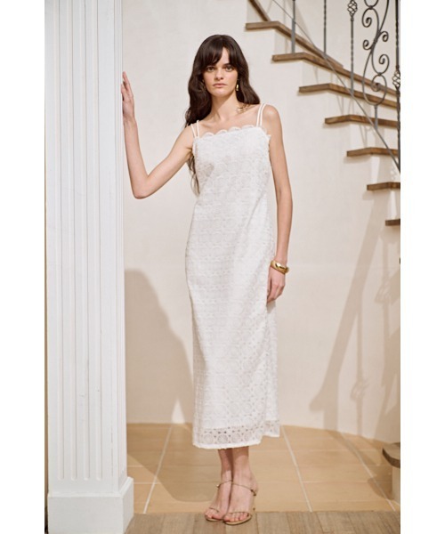 Estella.K（エステラケー）の「Joanna Lace Dress サークルパターンレースドレス（ワンピース・レディース・ホワイト/ブラック/ピンク・FREE）」の7枚目の写真