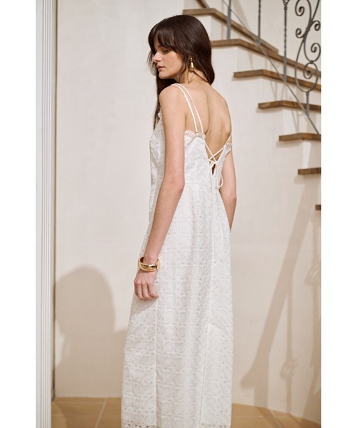 Estella.K（エステラケー）の「Joanna Lace Dress サークルパターンレースドレス（ワンピース・レディース・ホワイト/ブラック/ピンク・FREE）」の5枚目の写真