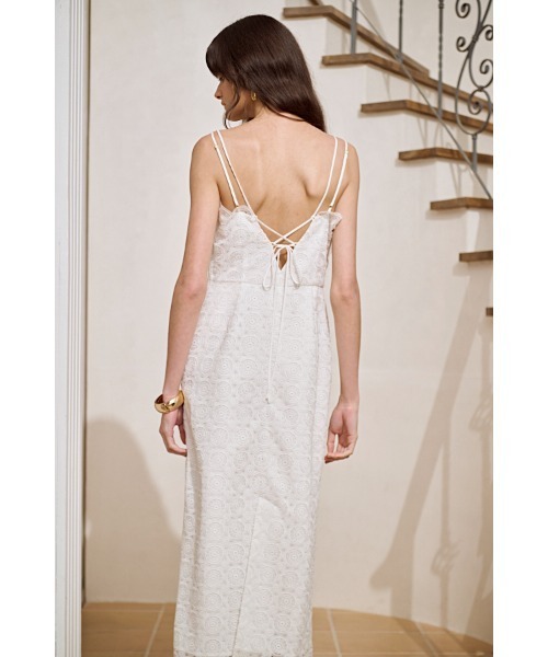 Estella.K（エステラケー）の「Joanna Lace Dress サークルパターンレースドレス（ワンピース・レディース・ホワイト/ブラック/ピンク・FREE）」の8枚目の写真