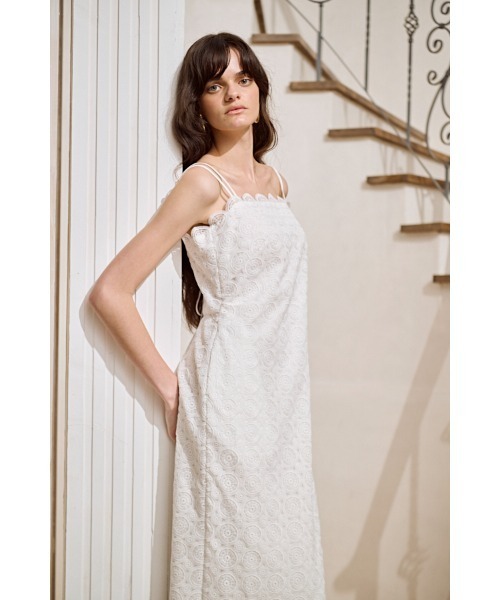Estella.K（エステラケー）の「Joanna Lace Dress サークルパターンレースドレス（ワンピース・レディース・ホワイト/ブラック/ピンク・FREE）」の6枚目の写真