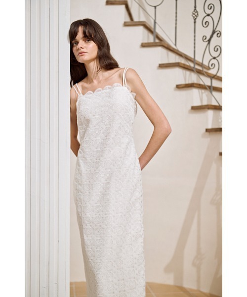 Estella.K（エステラケー）の「Joanna Lace Dress サークルパターンレースドレス（ワンピース・レディース・ホワイト/ブラック/ピンク・FREE）」の9枚目の写真