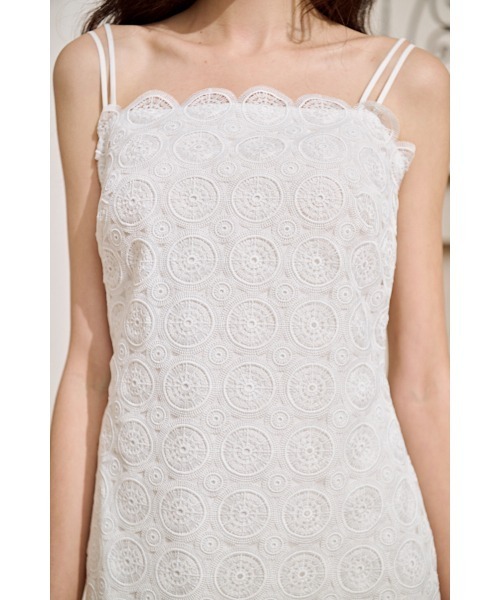 Estella.K（エステラケー）の「Joanna Lace Dress サークルパターンレースドレス（ワンピース・レディース・ホワイト/ブラック/ピンク・FREE）」の12枚目の写真