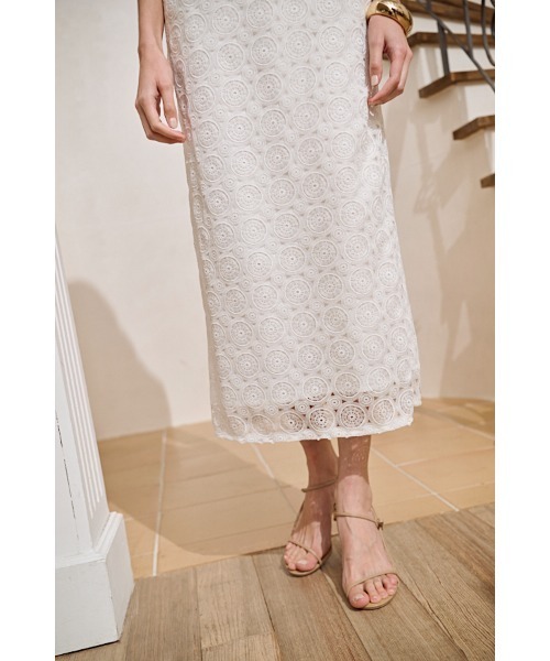 Estella.K（エステラケー）の「Joanna Lace Dress サークルパターンレースドレス（ワンピース・レディース・ホワイト/ブラック/ピンク・FREE）」の15枚目の写真