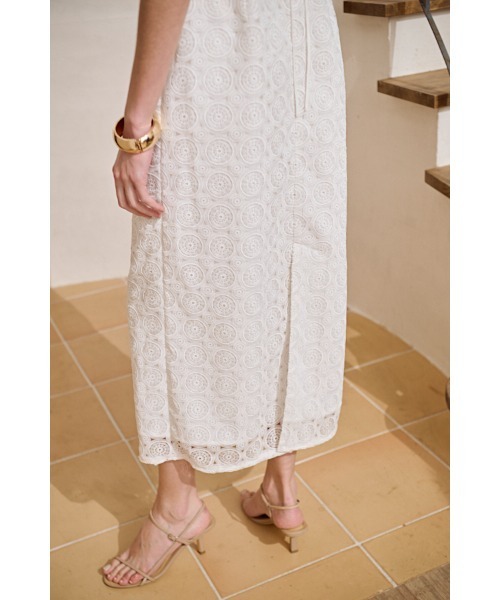 Estella.K（エステラケー）の「Joanna Lace Dress サークルパターンレースドレス（ワンピース・レディース・ホワイト/ブラック/ピンク・FREE）」の13枚目の写真