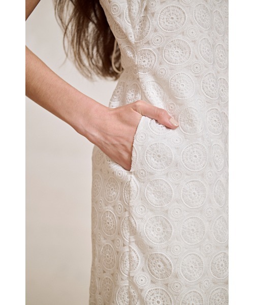 Estella.K（エステラケー）の「Joanna Lace Dress サークルパターンレースドレス（ワンピース・レディース・ホワイト/ブラック/ピンク・FREE）」の14枚目の写真