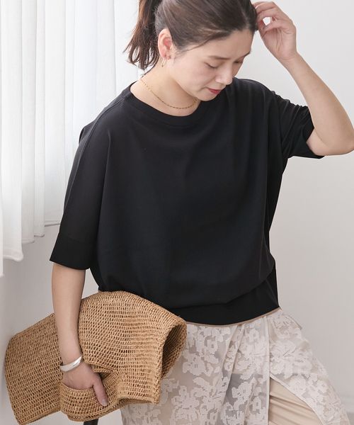 JOURNAL STANDARD(ジャーナルスタンダード)の「《追加2》【UVカット/洗える/接触冷感】WASHABLE COOL UV ドルマンプルオーバー(ニット/セーター・レディース・ブラック/アイボリー/サックスブルー・FREE)」の20枚目の写真