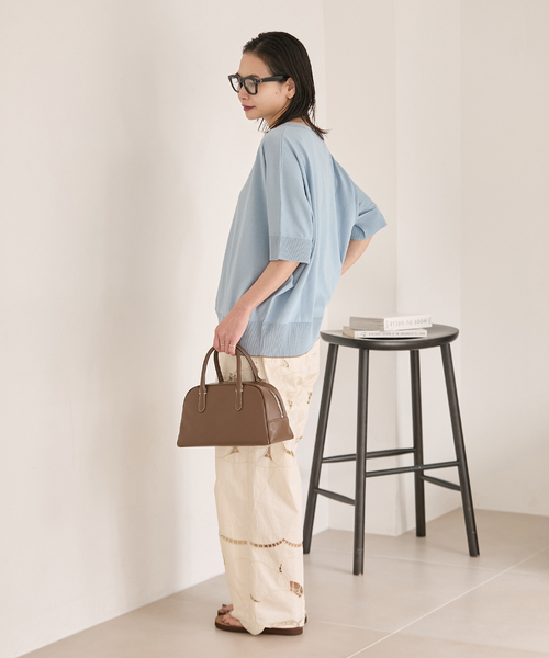 JOURNAL STANDARD(ジャーナルスタンダード)の「《追加2》【UVカット/洗える/接触冷感】WASHABLE COOL UV ドルマンプルオーバー(ニット/セーター・レディース・ブラック/アイボリー/サックスブルー・FREE)」の11枚目の写真