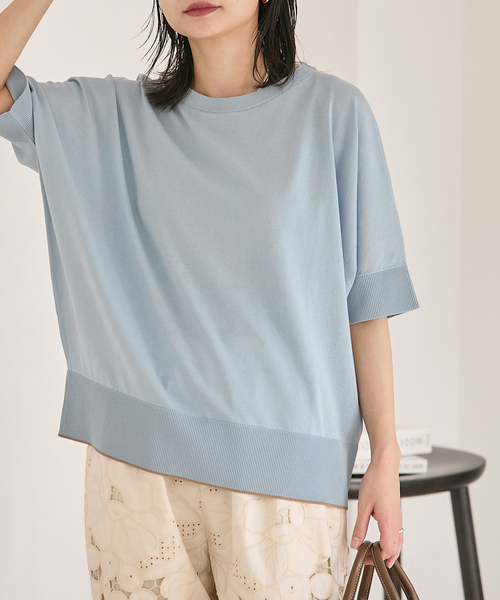 JOURNAL STANDARD(ジャーナルスタンダード)の「《追加2》【UVカット/洗える/接触冷感】WASHABLE COOL UV ドルマンプルオーバー(ニット/セーター・レディース・ブラック/アイボリー/サックスブルー・FREE)」の16枚目の写真