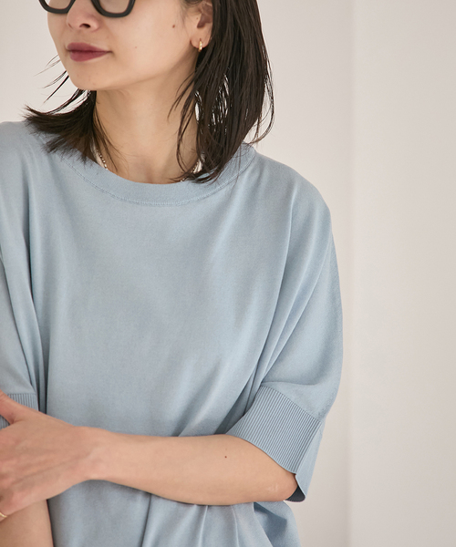 JOURNAL STANDARD(ジャーナルスタンダード)の「《追加2》【UVカット/洗える/接触冷感】WASHABLE COOL UV ドルマンプルオーバー(ニット/セーター・レディース・ブラック/アイボリー/サックスブルー・FREE)」の18枚目の写真