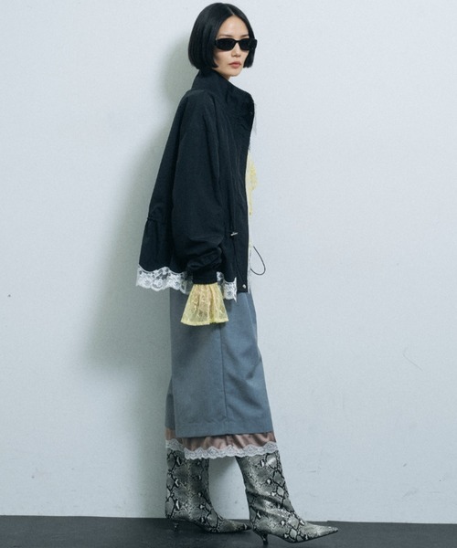 yae(ヤエ)の「Petticoat layered pants / ペチコートレイヤードハーフパンツ(その他パンツ・レディース・ライトグレー/ネイビー・36/38)」の12枚目の写真