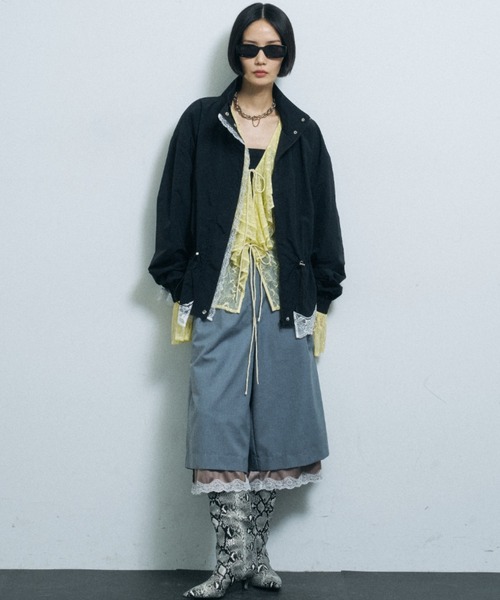 yae(ヤエ)の「Petticoat layered pants / ペチコートレイヤードハーフパンツ(その他パンツ・レディース・ライトグレー/ネイビー・36/38)」の13枚目の写真