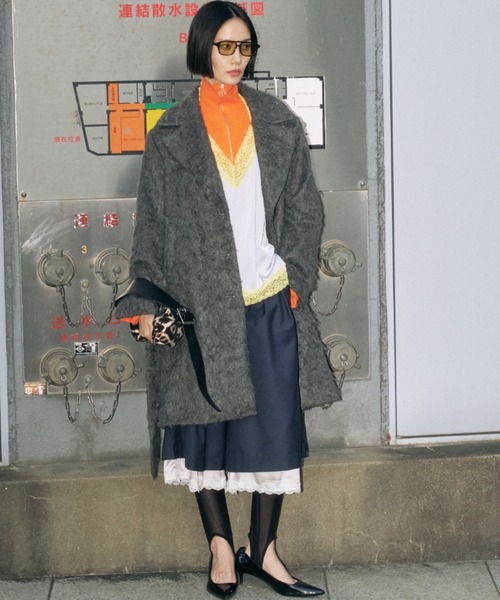 yae(ヤエ)の「Petticoat layered pants / ペチコートレイヤードハーフパンツ(その他パンツ・レディース・ライトグレー/ネイビー・36/38)」の9枚目の写真