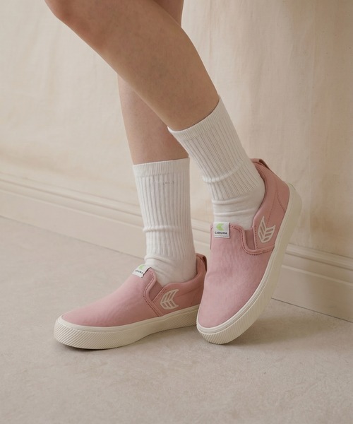 CARIUMA(カリウマ)の「SLIP-ON Canvas Logo スリッポン キャンバス ロゴ(スニーカー・メンズ・ブラック/ピンク・US-6/US-7/US8/US8.5/US-7h)」の15枚目の写真
