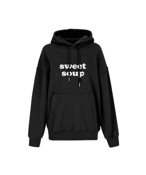 SWEET SOUP(スウィートスープ)の「スウィートハートレタリングオーバーサイズフードパーカー スウェットシャツ(WCRLTF4)(Tシャツ/カットソー・レディース・チャコールグレー/ブラック/ライトグレー・55/66)」の1枚目の写真