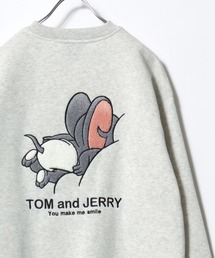 2026AW Tom and Jerry/トムとジェリー 別注 オーバーサイズ ワンポイント サガラ刺繍 スウェットトレーナー レディース メンズ