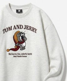 TOM&JERRY（トムアンドジェリー）の「2026AW Tom and Jerry トムとジェリー 別注 オーバーサイズ ワンポイント サガラ刺繍 スウェットトレーナー レディース メンズ（スウェット）」