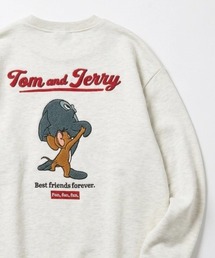 2026AW Tom and Jerry/トムとジェリー 別注 オーバーサイズ ワンポイント サガラ刺繍 スウェットトレーナー レディース メンズ