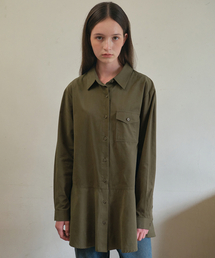 Sepia shirts mini dress_Khaki(O25-OPS04)