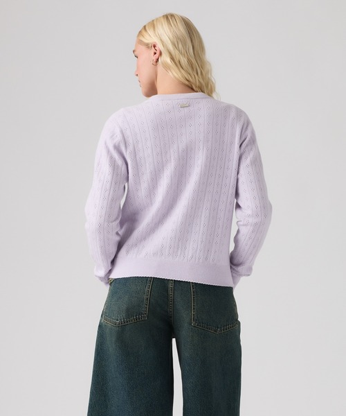 Levi's(リーバイス)の「Levi's/リーバイス スーパーソフト ポインテール クルーネックカーディガン(カーディガン/ボレロ・レディース・パープル・XS/S/M)」の3枚目の写真