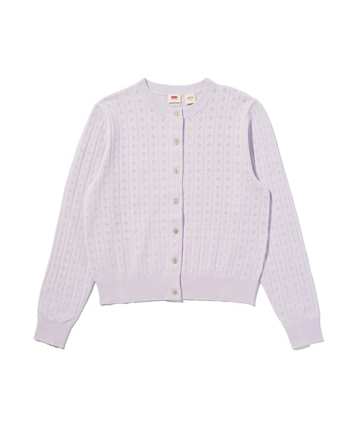 Levi's(リーバイス)の「Levi's/リーバイス スーパーソフト ポインテール クルーネックカーディガン(カーディガン/ボレロ・レディース・パープル・XS/S/M)」の4枚目の写真