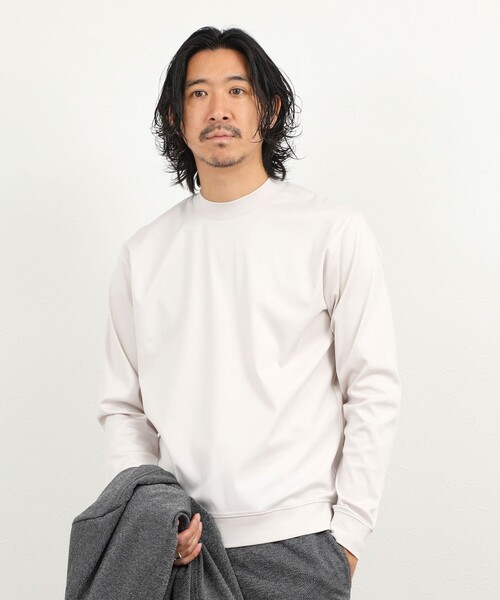 NOLLEY’S(ノーリーズ)の「《ビジカジ対応》シルケットスムース クルーネック ドレスロンT 26AW(Tシャツ/カットソー・メンズ・ダークパープル/ホワイト/ライトベージュ/グレー・XL/L/S/XXL/M)」の21枚目の写真