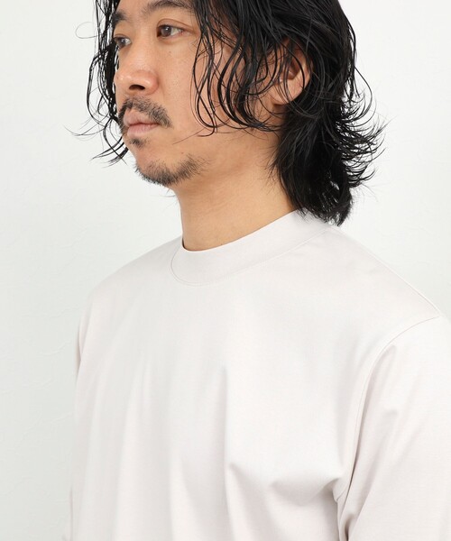 NOLLEY’S(ノーリーズ)の「《ビジカジ対応》シルケットスムース クルーネック ドレスロンT 26AW(Tシャツ/カットソー・メンズ・ダークパープル/ホワイト/ライトベージュ/グレー・XL/L/S/XXL/M)」の10枚目の写真