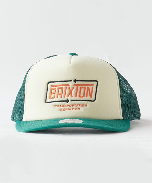 BRIXTON(ブリクストン)の「BRIXTON/ブリクストン CALDWELL NP HP TRUCKER H フラットバイザー メッシュトラッカーキャップ スナップバック ストリート メンズ レディース ユニセックス 2026年 夏 夏服スケーター(キャップ・メンズ・ブラック/グリーン・ONE SIZE)」の2枚目の写真